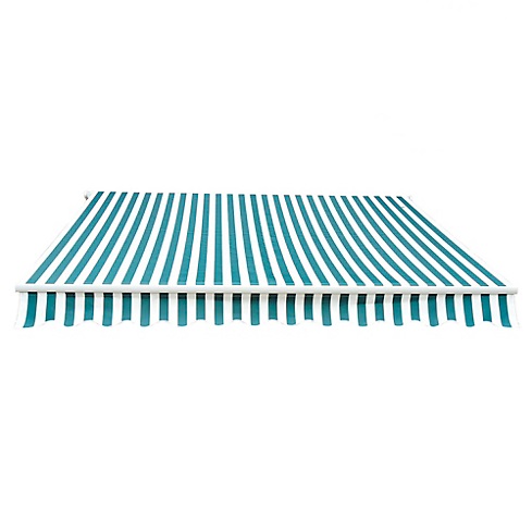 TOLDO RETRACTIL VERDE/BLANCO RAYADO HOGGAN